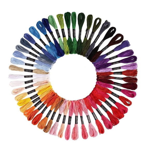 50pcs Thread 50 Colors Embroidery Thread Cross-stitch 8m Cotton Line Embroidery Accessories