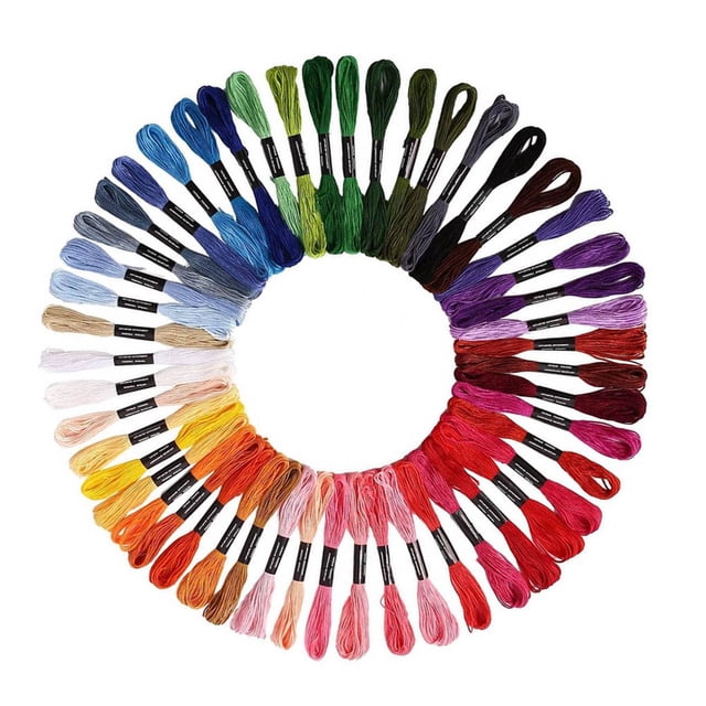 50 Pcs Fil 50 Couleurs Fil à Broder Point de Croix 8 m Coton Ligne Accessoires de Broderie