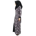 thumbnail image 2 of Bimba Robe Abaya Maxi Pashmina Musulmane pour Femmes, Jilbab Floral avec Hijab, 2 of 7