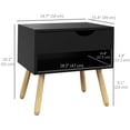 thumbnail image 3 of HOMCOM Ensemble de 2 Tables de Chevet avec Tiroir et Tablette pour Chambre, 3 of 10