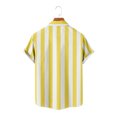 thumbnail image 4 of Besolor Mens Summer Button down Shirts 2025 Stripe Collared Short Sleeve Tops Big and Tall Beach Vacation Shirts, 4 of 5