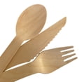 thumbnail image 1 of Fork Spoon Knife Combo set | Bio Mart Birch wood Cutlery Set|Natural|Eco-friendly|Heavy Duty,Re-usable Backyard Compostable|Disposable|Biodegradable|Theme Party, Wedding |Pack of 30, 75 or 300, 1 of 3