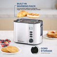 thumbnail image 3 of Elite Gourmet ECT2145 Grille-pain 2 Tranches, Acier Inoxydable avec Fonction Bagel, Fonctions Réchauffer, Décongeler et Annuler, 3 of 7