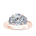 thumbnail image 1 of 0.80 Carat Excellent Round Cut Real Diamond Latest Design Three Stone Engagement Ring for Ladies Solid 14K Rose Gold Size 7.5, 1 of 8