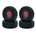 thumbnail image 1 of RC Crawler Rubber Tires with Metal Rim RC Car Tires 4pcs 12mm Hex Replacement for, 1 of 7