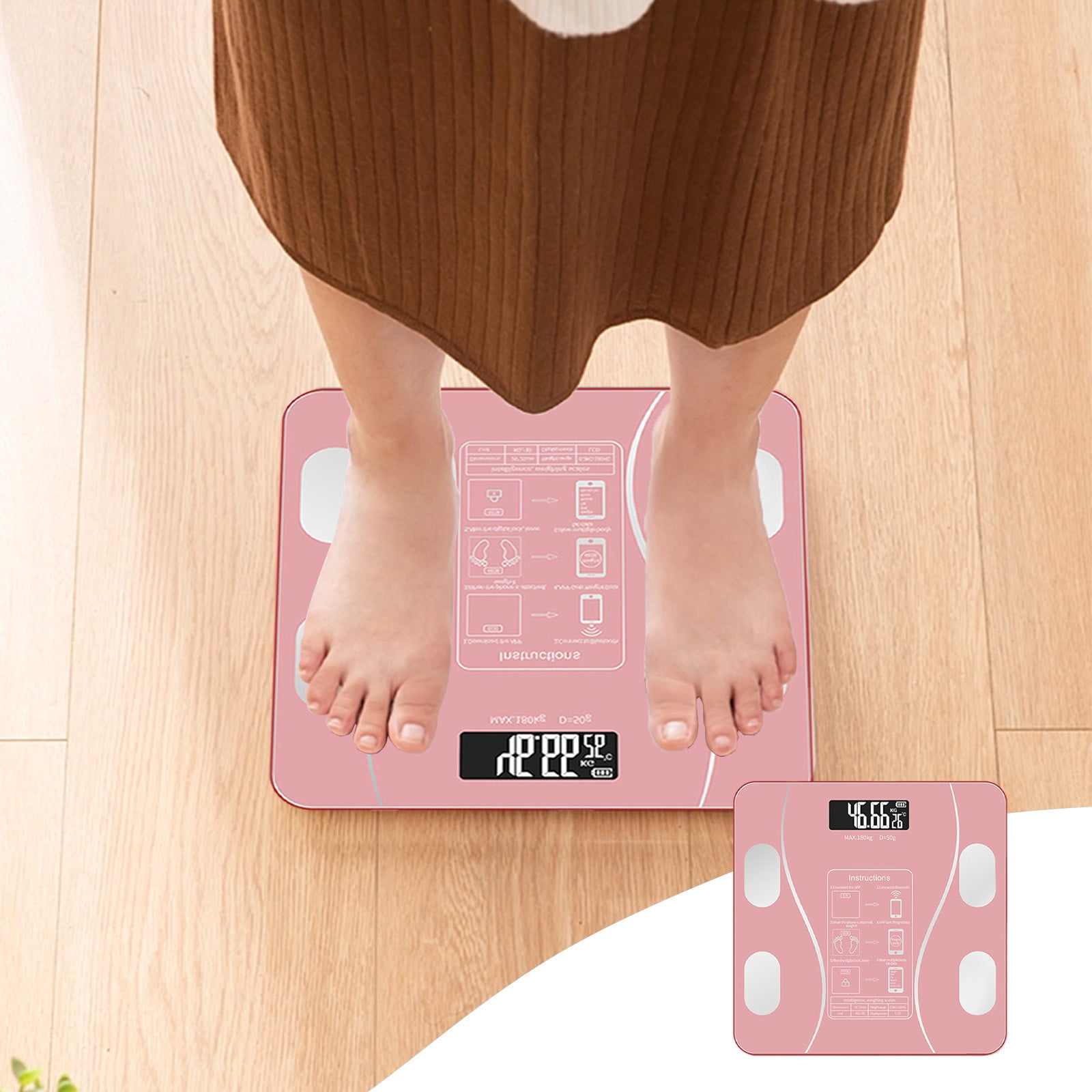 WICVIK Ody Weight And Steato Percentage Smart Accurate Digital Bathroom Body Composition Bluetooth Weighing Machine For People's