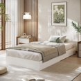 thumbnail image 1 of Modern Floor-Standing Platform Bed Frame, Wooden Bed Frame Without Headboard, Solid Wood Slat Foundation, No Box Spring Needed, Easy Assembly, for Bedroom, Dorm, Small Spaces, 1 of 5