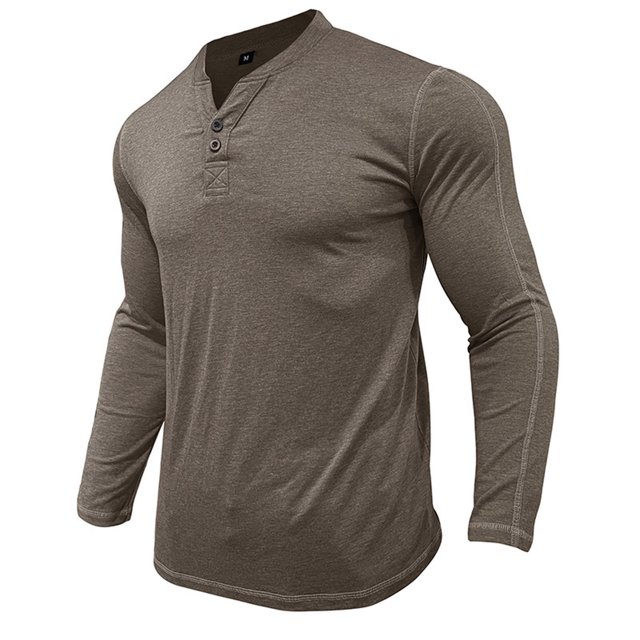 RXIRUCGD Pull Décontracté Mode pour Hommes Couleur Unie Manches Longues Col Rond, Kaki, Taille : TG