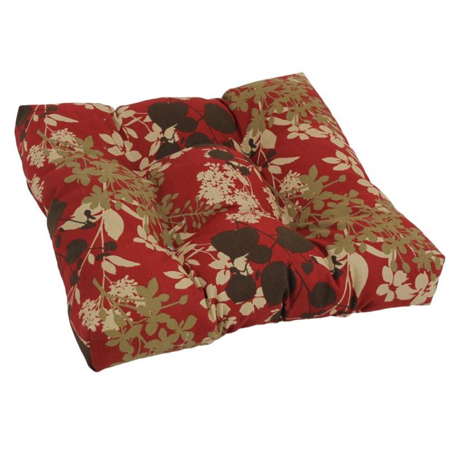 Coussin de Chaise de Salle à Manger Capitonné en Polyester Filé Carré de 19 Po
