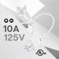 thumbnail image 2 of TNP Universal Power Cord (10 Feet) - IEC320 C5 to NEMA 5-15P 3-Prong Mickey Mouse Power Extension Cable Wire Connector Socket Plug Jack for Laptop Notebook AC Power Supply Adapter Charger Wall Outlet, 2 of 6