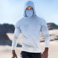 thumbnail image 1 of Handshe Chandail à Capuchon d'Été pour Homme à Imprimé Soleil, Léger et Respirant, Protection Solaire UPF 50+, Manches Longues, pour la Randonnée, la Course et les Activités de Plein Air, Grande Taille, 1 of 5