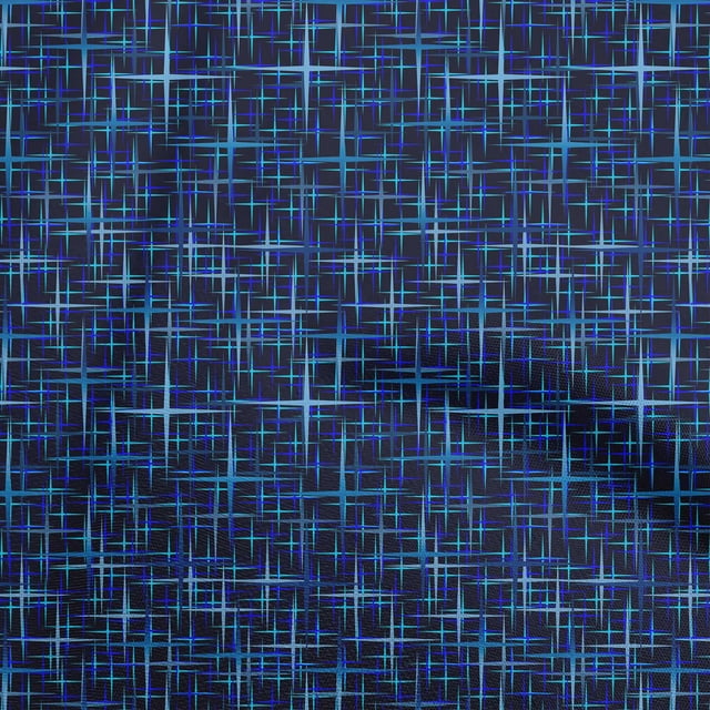 oneOone Polyester Spandex Lapis Blue Fabric Abstract Sewing Craft Projects Fabric Prints By Yard 56 Inch Wide