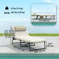 thumbnail image 3 of Outsunny Chaise Longue Pliante avec Coussin - Ensemble de 1, Beige, 3 of 10