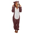 thumbnail image 2 of Mikilon Combinaison Pyjama à Capuche à Manches Longues pour Femmes, Décontractée, Chaude pour l'Hiver, Tenue de Nuit, 2 of 7