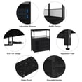 thumbnail image 3 of Wine Bar Rack Cabinet with Detachable Wine Rack and Storage, Coffee Bar with Glass Holder, Small Sideboard and Buffet Cabinet with Door, for Kitchen, Living Room, 3 of 8
