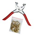 thumbnail image 1 of DOLITY 3xNew Eyelet Fabric Plier Punch Tool Leather Belt Hole Maker + 100 Eyelet, 1 of 9