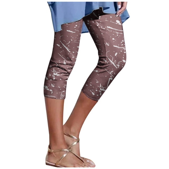 Birdeem Pantalon Court d'Été Décontracté pour Femme à Taille Élastique Imprimé