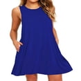 thumbnail image 1 of Women‘s Plus Size Sleeveless Swing Mini Dresses Summer Beach A Line Sundress, 1 of 2
