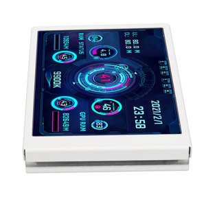 3.5" Moniteur informatique Temp, PC Affichage de la température Surveillance des données en temps réel PC Affichage du panneau de capteur IPS Affichage complet pour AIDA64 PC CPU RAM