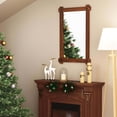 thumbnail image 2 of Costway 35 x 24 Inch Shatterproof Wall Mirror with Acacia Wood Frame & Vintage Rivet Design, 2 of 10