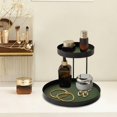 thumbnail image 1 of Amzcrzy Iron Rack Double Layer Tabletop Iron Storage Tray Cosmetics Jewelry Perfume Storage and Display Rack Shoe Rack Dresser Dorm Room Essentials Closet Organizer Storage Cabinet, 1 of 6