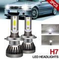 thumbnail image 1 of Pair H7 LED Headlight Bulbs Kit 2 Sided 360° High Low beam For VW Jetta 2006-2019, 1 of 7