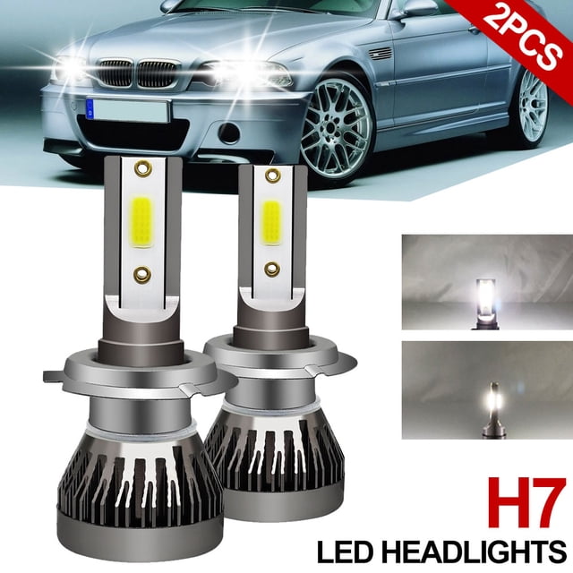 Pair H7 LED Headlight Bulbs Kit 2 Sided 360° High Low beam For VW Jetta 2006-2019.