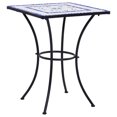 thumbnail image 2 of vidaXL 3 Piece Mosaic Bistro Set Ceramic Tile Blue and White, 2 of 5