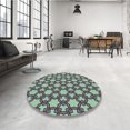 thumbnail image 4 of Ahgly Company Machine Washable Indoor Square Transitional Purple Area Rugs, 4' Square, 4 of 7
