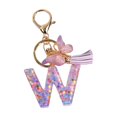 thumbnail image 4 of lionlar Resin Keychain Ornaments Girls English Alphabet Keyring Keychain W W, 4 of 9