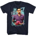 thumbnail image 1 of The Big Lebowski Bowling With Jesus Navy Adult T-Shirt, 1 of 2