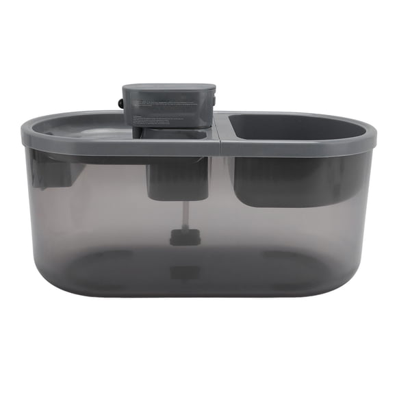Automatic Pet Drinking Fountain and Food Bowl, Full Body Detachable Easy to Cleanup 2 in 1 Cat Water and Food Dispenser for Multiple Pets4.5L Gray
