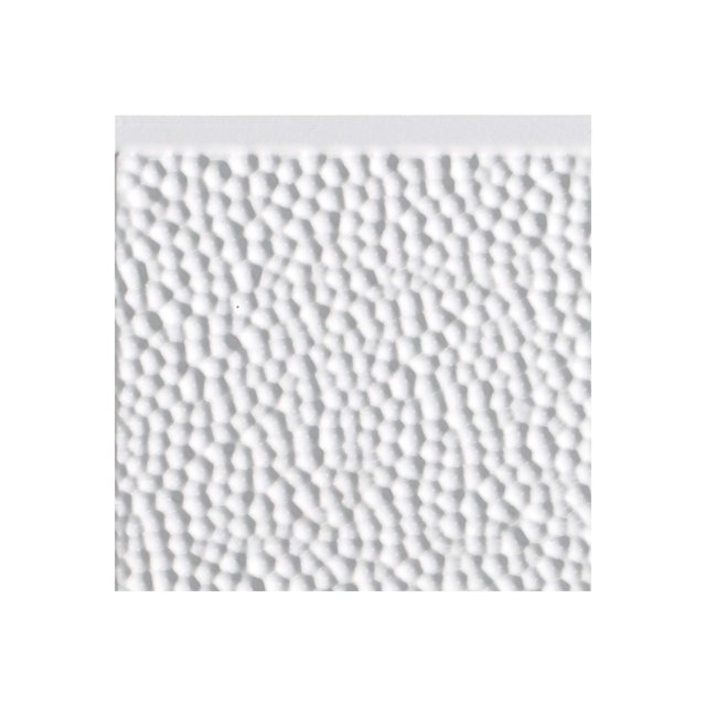 Fasade Hammered Decorative Vinyl Backsplash Panel Sample 6x6 Inch Gloss White