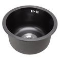 thumbnail image 3 of Bar Sink, Mini Round Kitchen Sink Bar Stainless Steel Basin Single Bowl Rv Sink Small Bar Sink with Drain Accessories for Home, 3 of 7