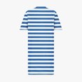 thumbnail image 5 of Pisexur Robes d'Été pour Femmes Mode Imprimé Floral Robe Décontractée Ample Col en V Manches Courtes Robes T-Shirt Fluide Surdimensionnée Robe de Plage avec Poches Grande Taille Mi-Mollet L-5TG, 5 of 5