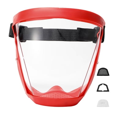 Masque Protecteur Demi-Visage Antibuée, Masque de Sécurité en Plastique Transparent Réutilisable pour Adultes, Visière Légère Anti-Éclaboussures pour Bureau École Voyage, Lunettes de Vue Confortables, Masque Protecteur avec Filtre