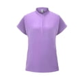thumbnail image 5 of FRSASU Ensemble de Sarraus pour Femmes Manches Courtes Col Rond Hauts et Pantalons de Jogging à Cordon Ensembles de Sarraus avec Poches Violet TG(TG), 5 of 5
