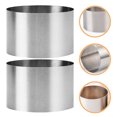 thumbnail image 4 of 4pcs Round Stainless Steel Mousse Ring Cake Cookie Baking Mold Rings Cake Cookie Biscuit Cutter for Biscuits Donuts and More, 4 of 7