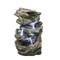 thumbnail image 3 of Hi-Line Gift Ltd Log and Stone Waterfall Fountain with LED Light, 3 of 3