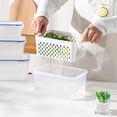 thumbnail image 3 of Fresh Produce Vegetable Fruit Storage Containers Fruit Vegetable Storage Containers for Fridge Draining Fresh Containers Produce Storage Containers Large Organizer Bins with Lid Colander, 3 of 9