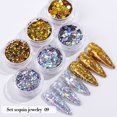 thumbnail image 1 of mtvxesu Nail Powder Nail Art Sequins Nails Gold And Glitter Heart-shaped Patch Set Sale, 1 of 2