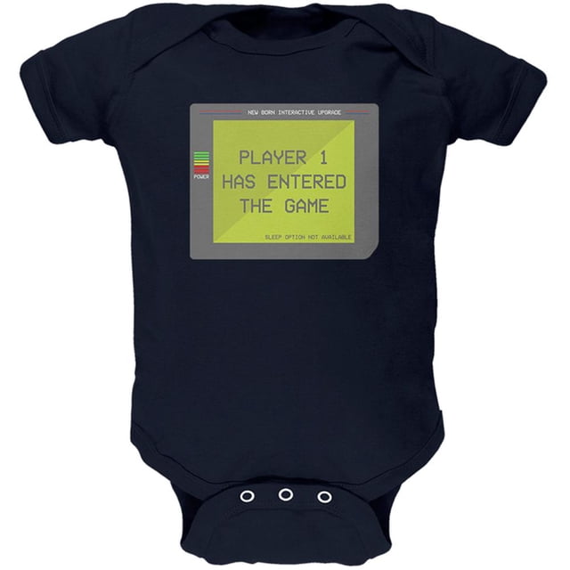 Halloween Player 1 One Costume New Born Gamer Funny Soft Baby One Piece