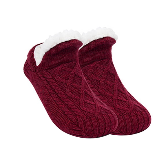 Slipper Socks for Women,Cozy Socks for Women Womens Winter Super Soft Warm Cozy Fuzzy Fleece-Lined with Grippers Slipper Socks Fuzzy Socks for Women,Warm Socks for Women