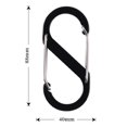 thumbnail image 3 of LJNYFDC Camping Gear Accessory 2Pcs Colored Carabiner Zipper Lock Clips Strong Load bearing Portable Camping Keyring S shaped Carabiners, 3 of 7