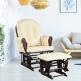 thumbnail image 3 of Patiojoy Nursery Glider and Ottoman, Adult Rocking Chair with Storage Pocket for Bedroom and Living Room, Beige, 3 of 6