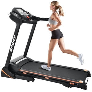 Tapis électrique pliant 3.5HP avec machine à rouler moyenne incline motorisée LCD Gymnase 330lbs Puissance motorisée électrique 14.8KM/H Gym de machine de fitness de course