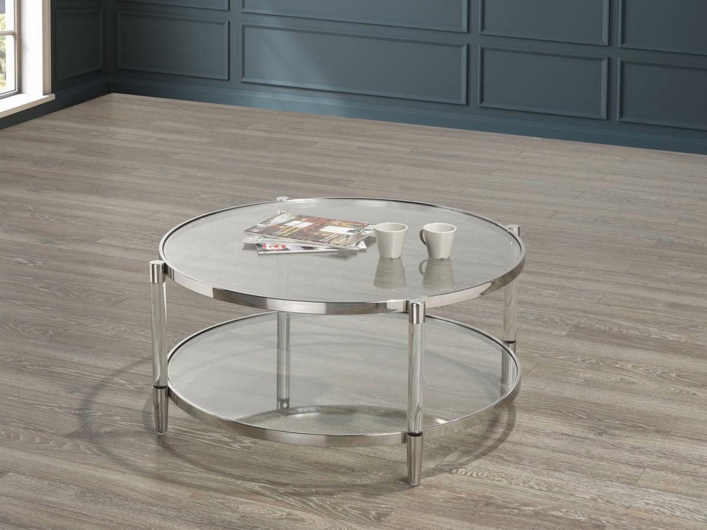 Emma Coffee Table, Acrylic/Silver