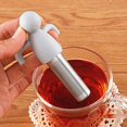 thumbnail image 2 of Tea Infuser Cute Tea Strainer for Loose Tea Fine Mesh Stainless Steel Tea Ball Steeper & Diffuser with SIlicone Lid for Tea Cup & Mug, Gray and Green 2 Pack, 2 of 7