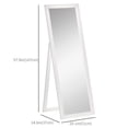 thumbnail image 3 of HOMCOM 58"x 20" Full Length Mirror, Floor Standing Mirror, Dressing Mirror, 3 of 10