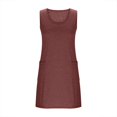 thumbnail image 3 of Ovzne Robes pour Femmes Robe de Plage Mode pour Femmes Robe Décontractée Unie Robe à Poches Robe Débardeur Robe Longue Robe Grande Taille Liquidation, 3 of 6